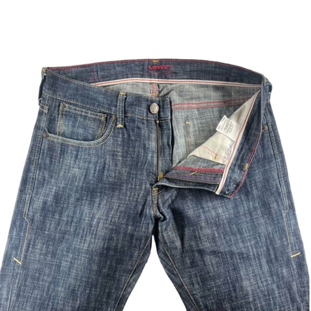 Levi’s Red Vintage Mens Jeans Blue Medium Wash Skinny Straight size 34 10694